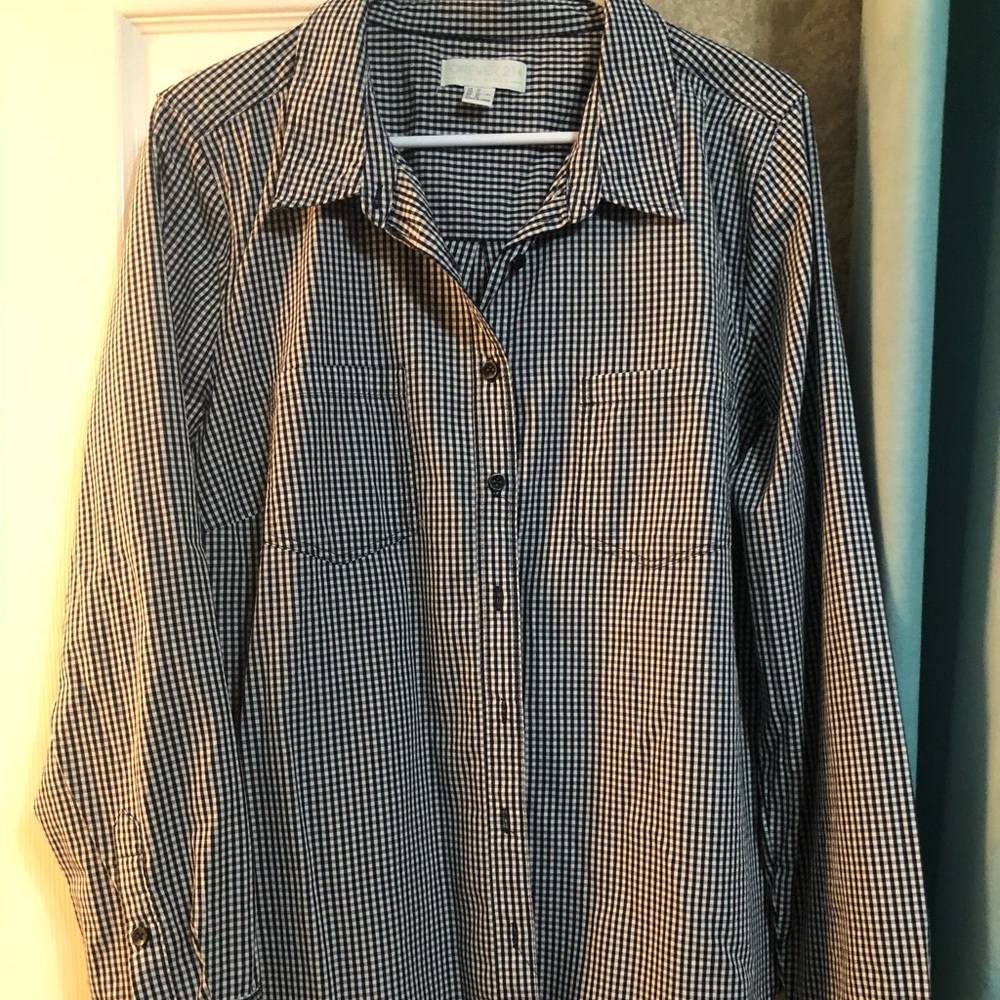 Forever 21+ black and white gingham button down